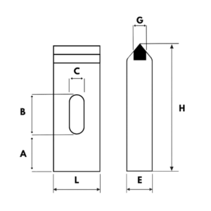 Couteau à lumière centrale (carbure droit)