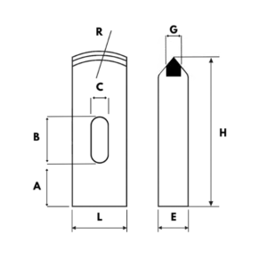 Couteau à lumière centrale (carbure rayonné)