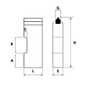 Couteau à lumière latérale (carbure droit)