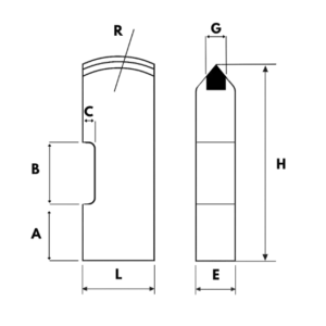 Couteau à lumière latérale (carbure rayonné)