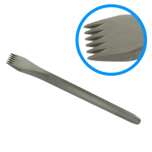 Gradine acier dents pointues - Grain d'orge (sculpture)